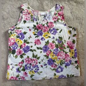 Vintage Floral Cotton Tank
